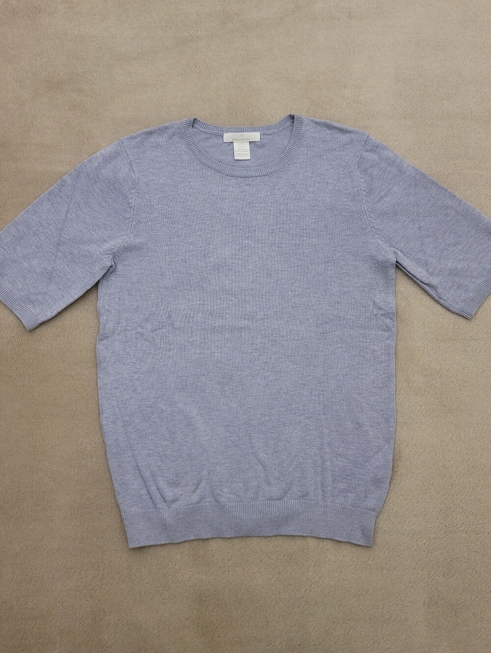 H&M Women Light Blue Short Sleeve Sweatshirt Size XS